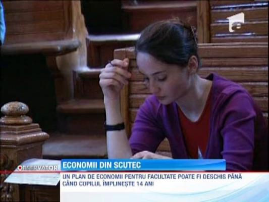 Bebelusii au conturi de economii pentru facultate