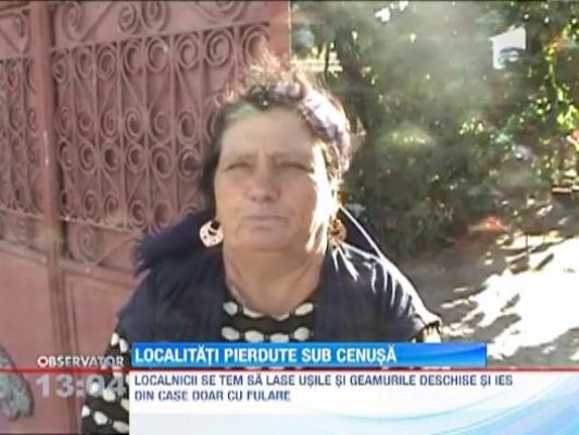 Sate din Mehedinti acoperite de un urias nor de cenusa toxica