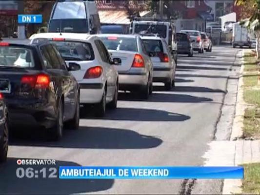 Trafic deviat pe DN1A, din cauza aglomeratiei