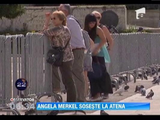 Cancelarul german Angela Merkel, prima vizita in Grecia de la debutul crizei