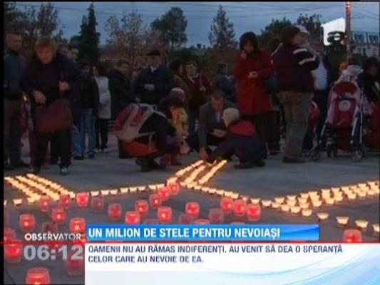 Un milion de stele pentru nevoiasi. Sute de candele au luminat centrele a 20 de orase din tara