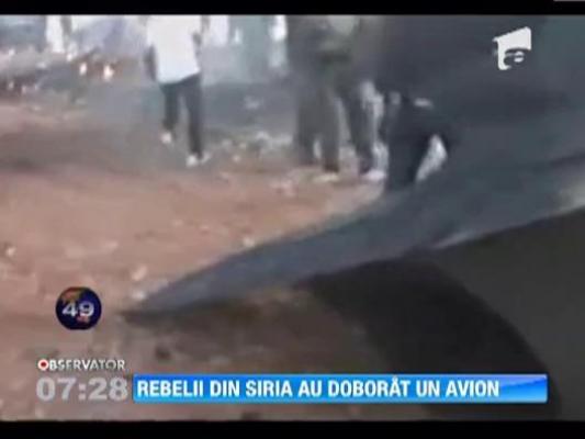 Avion de lupta al armatei guvernamentale, doborat de rebelii sirieni