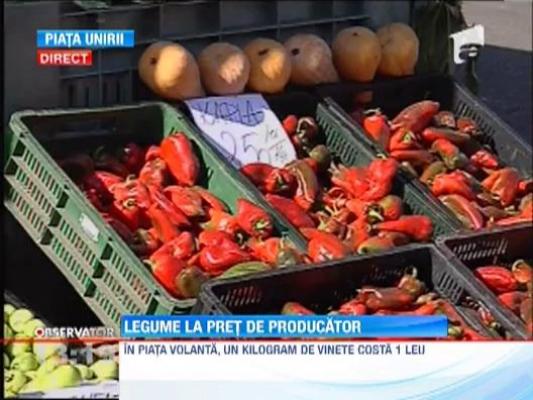 Legume si fructe la preturi de producator. O piata volanta a fost deschisa in zona Bulevardului Unirii