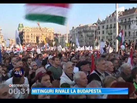 Mitinguri pro si contra premierului Viktor Orban, la Budapesta