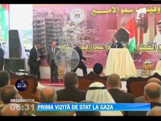 Emirul Qatarului, primul sef de stat care a vizitat Fasia Gaza