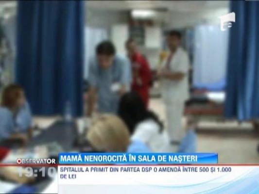 Mama nenorocita in sala de nasteri