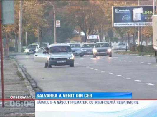 Pitesti: Un bebelus nascut prematur a fost transportat cu elicpoterul in Capitala