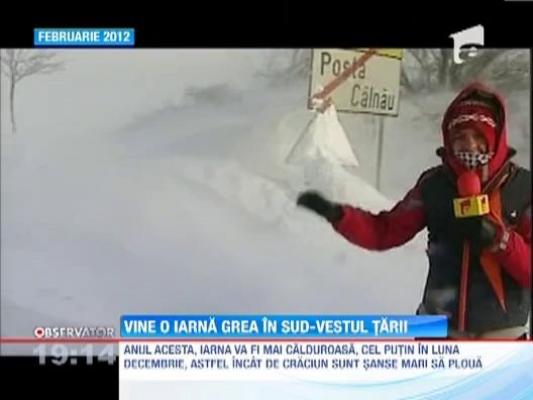 O noua iarna grea! Cosmarul alb se va muta in sud-vestul Romaniei
