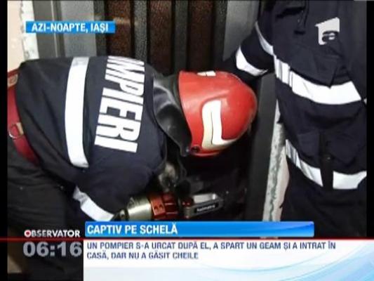 Barbat captiv pe schela