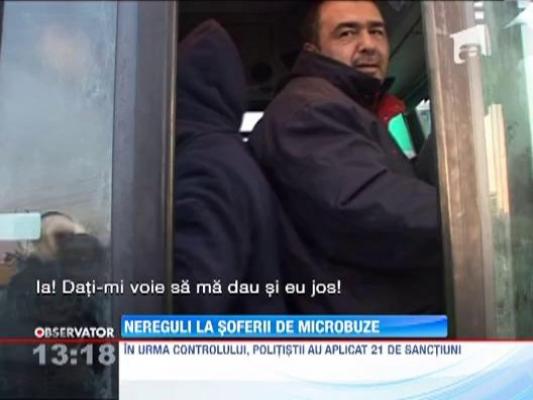 Verificari inopinate pe A1! 21 de sanctiuni din 25 de microbuze controlate