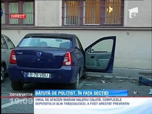 Un politist si-a batut sotia chiar in fata locului de munca