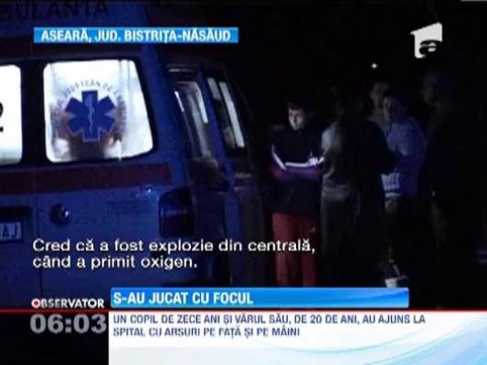 Doi tineri au fost au suferit arsuri grave, dupa ce s-au jucat cu focul