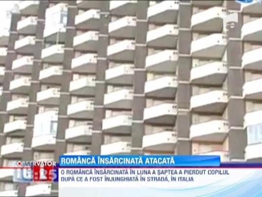 Romanca insarcinata, injunghiata in Italia