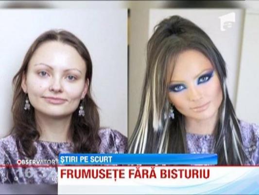 Inainte si dupa o sedinta de machiaj reusita