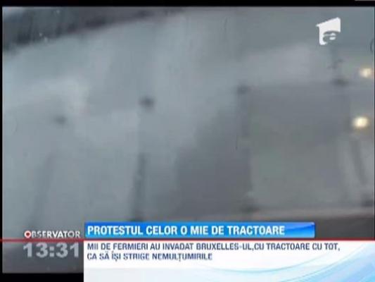 Mii de tractoare au invadat centrul Bruxelles-ului