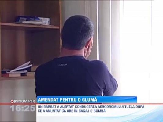 Amendat pentru o gluma "exploziva"