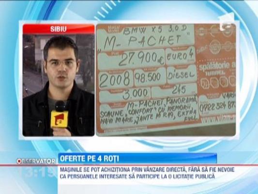 Sute de autoturisme ai caror proprietari au fost executati silit pot fi cumparate cu mai putin de 3.000 de euro