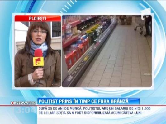 Un politist a incercat sa se sinucida dupa ce a fost prins in timp ce fura branza topita dintr-un supermarket