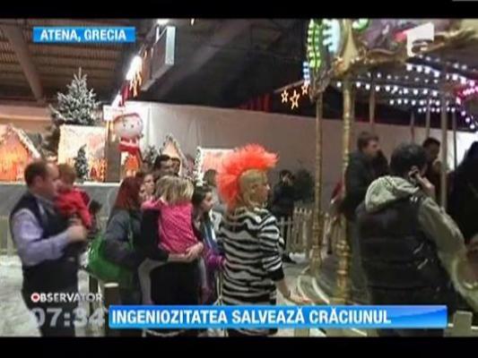 Din cauza crizei, autoritatile din Atena n-au mai avut bani pentru un brad traditional