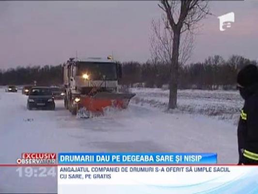 Drumurii dau gratis sare si nisip