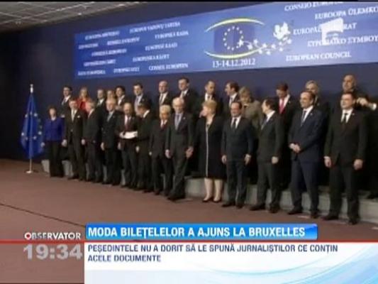 Traian Basescu a dus moda biletelelor la Consiliul European