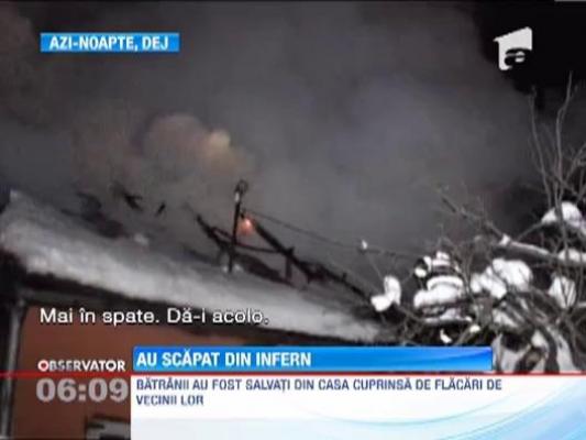 Doi batrani surdo-muti au ramas fara casa in urma unui incendiu