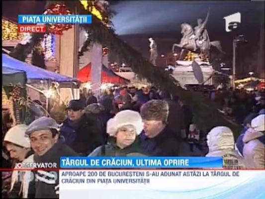 Targul de Craciun din Piata Universitatii a fost luat cu asalt de bucuresteni