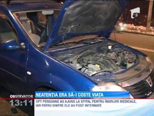 Opt oameni au ajuns la spital in urma unui accident rutier petrecut in Capitala