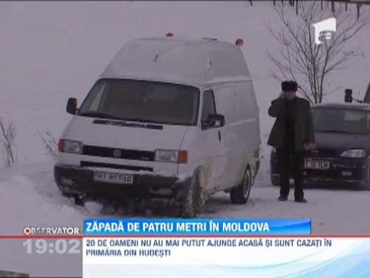 Zapada de patru metri in Moldova