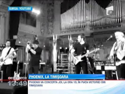 Phoenix va concerta in Piata Victoriei din Timisoara