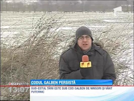 Avertizare cod galben de ninsori si vant