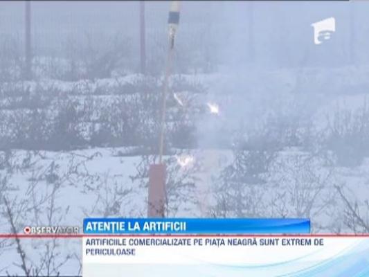 Specialistii va avertizeaza sa nu cumparati artificii de pe piata neagra