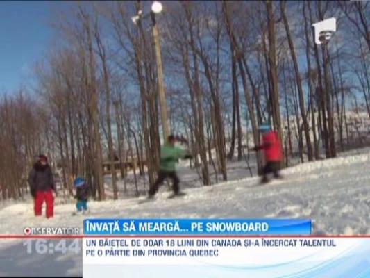 Pe snowboard la numai 1 an si jumatate