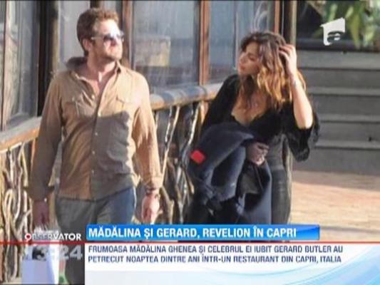Madalina Ghenea si Gerard Butler au petrecut Revelionul intr-un restaurant din Italia