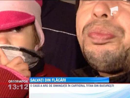 Incendiu in cartierul Titan! O familie intreaga a fost la un pas sa arda in propria casa!