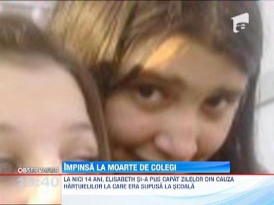 Terorizata la scoala, o fata de 13 ani si-a pus capat zilelor