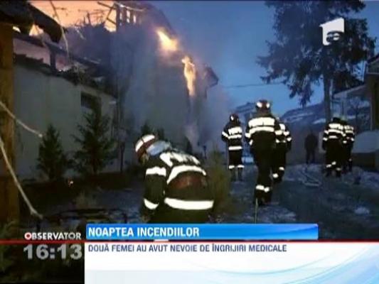 Un incendiu puternic a lasat pe drumuri doua familii dintr-o localitate bistriteana
