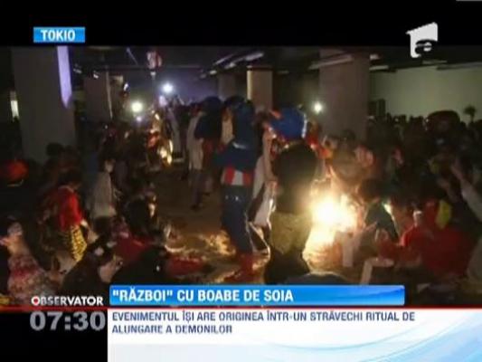 Traditie in Japonia: Lupta cu boabe de soia