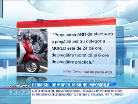 Permisul de moped, misiune imposibila! Exista lege, dar nu exista norme de aplicare