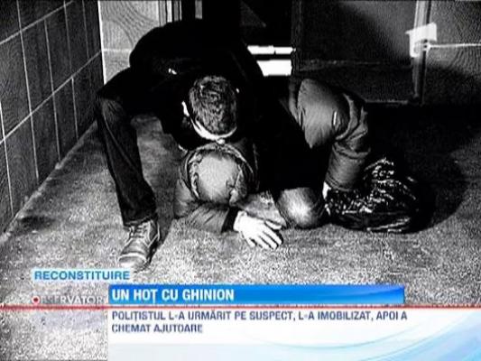 Un hot a fost prins dupa ce a avut ghinionul sa dea nas in nas cu un politist