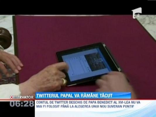 Contul de Twitter deschis de Papa Benedict al XVI-lea nu va mai fi folosit