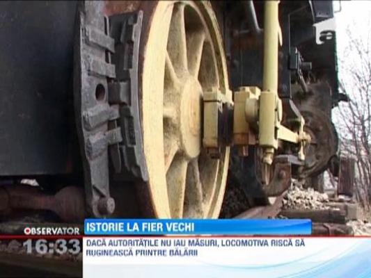 Constanta: O locomotiva cu abur care a prins primul razboi mondial, risca sa ajunga la fier vechi