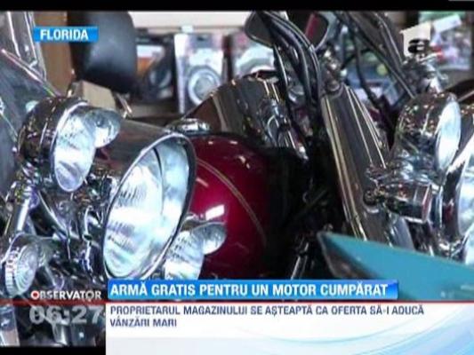 Un magazin din Florida ofera un pistol gratis persoanelor care cumpara o motocicleta