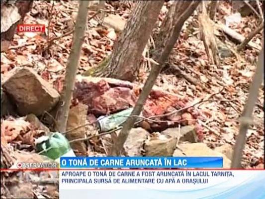 UPDATE! Alerta in Cluj-Napoca! Sute de kilograme de carne au fost gasite aruncate in lacul Tarnita