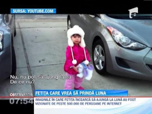 O fetita de doi ani din Statele Unite este pasionata de Luna