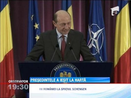 Basescu: "Cel putin 7 state, in afara Germaniei, nu doresc Romania in Schengen"