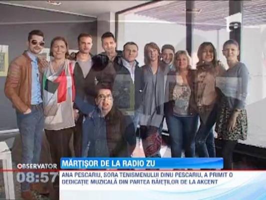 Ana Pescariu, sora tenismenului Dinu Pescariu, martisor de la Radio ZU