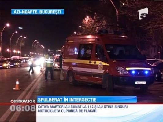 Un motociclist a ajuns in stare grava la spital, dupa ce s-a izbit violent de o masina
