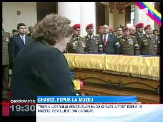 UPDATE! Trupul liderului venezuelan Hugo Chavez,  expus in Muzeul Revolutiei din Caracas