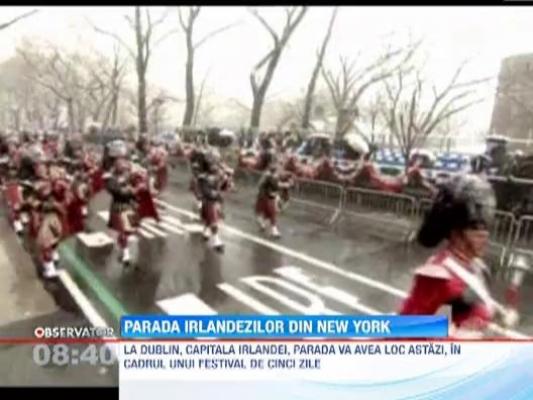 Irlandezii de la New York au sarbatorit Sfantul Patrick cu o zi mai devreme